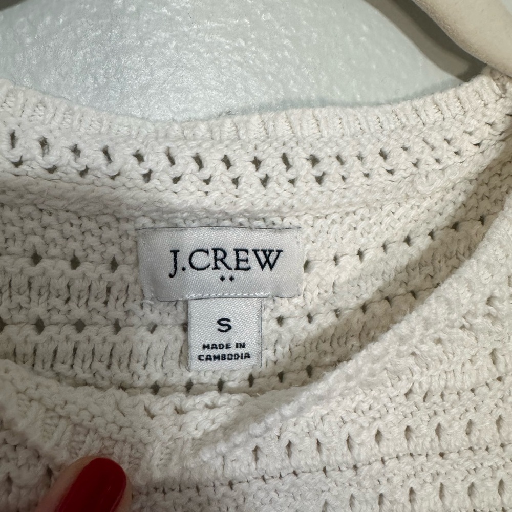 J Crew Sleeveless Crochet Sweater Tank - Picture 4 of 6